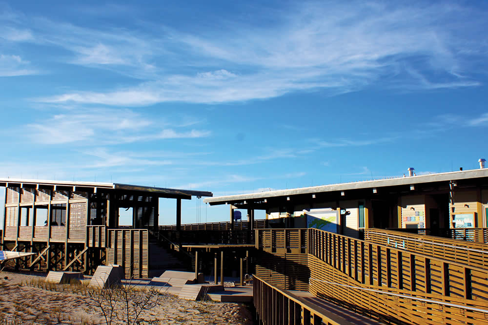 exterior of The Interpretive Center at Gulf State Park.