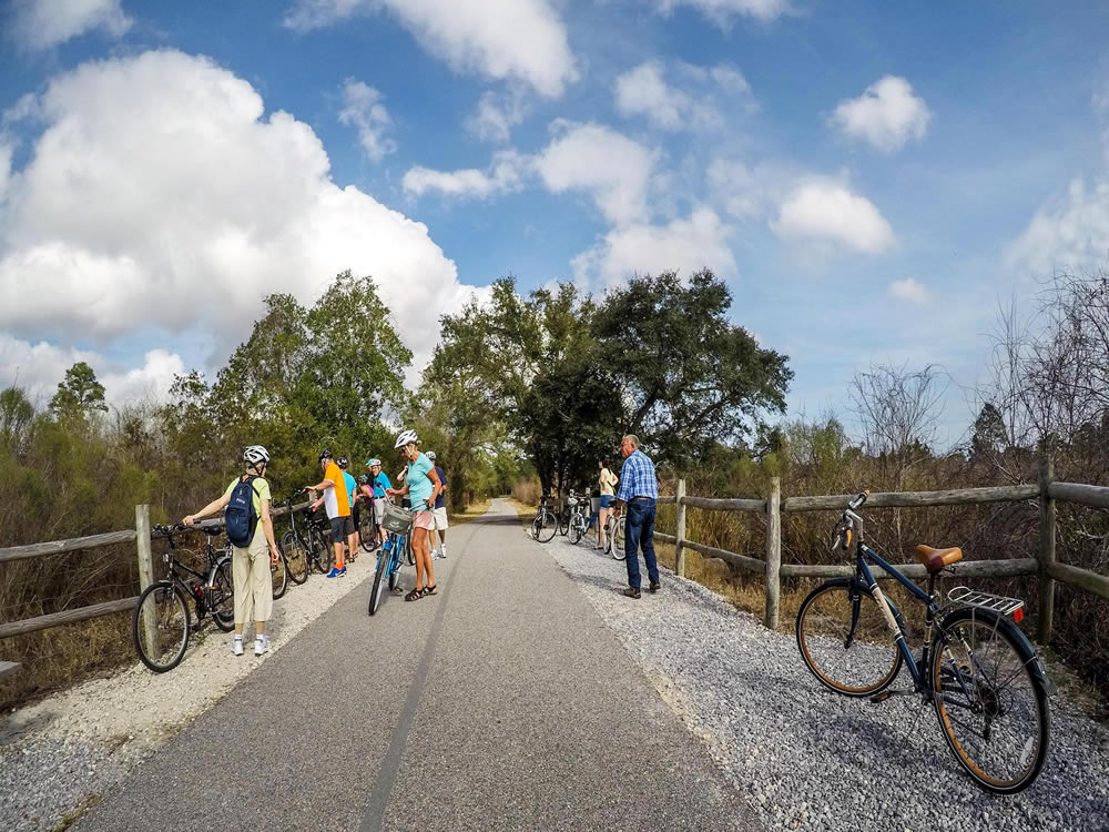 Biking in Gulf State Park.