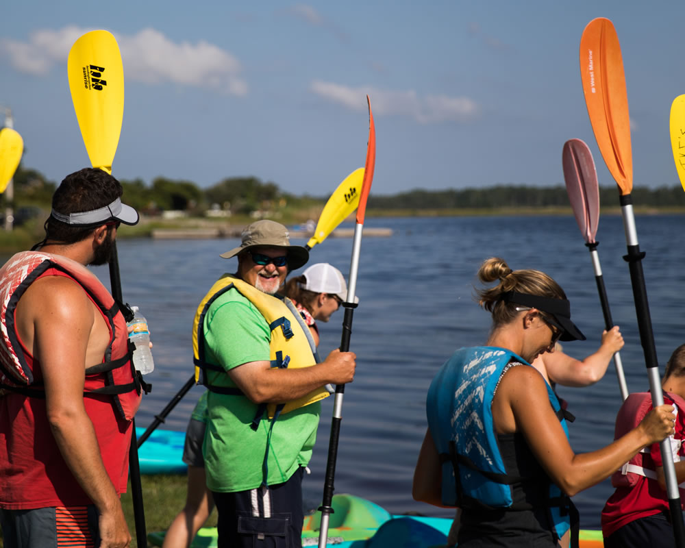 Kayaking on Lake Shelby.