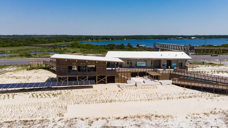 aerial photo of the Interpretive Center